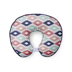 Bacati - 3 pc Emma Aztec Print Coral Mint Navy Hugster Feeding & Infant Support Nursing Pillow