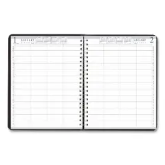 Executive Series Four-Person Group Practice Daily Appointment Book, 11 x 8.5, Black Hard Cover, 12-Month (Jan to Dec): 2026