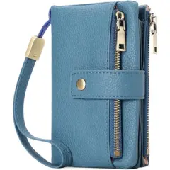 FATMOON Women&rsquo;s Wallet - RFID Blocking Leather Wallet with Detachable Wristlet 17 Card Slots & Zippered Pockets&ndash;for Everyday, Travel