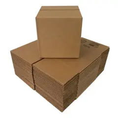 UOFFICE Pack of 50 Corrugated Boxes 4" x 4" x 4" Single-Wall Cube Boxes