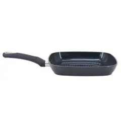 Oster Hawke 11 Inch Square Ceramic Nonstick Aluminum Grill Pan in Dark Blue
