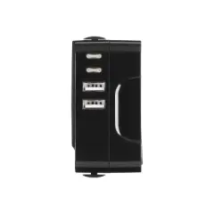 Travel Smart All-in-One Adapter with USB A & C Ports: Black Power Adapter 5V, 17W Output