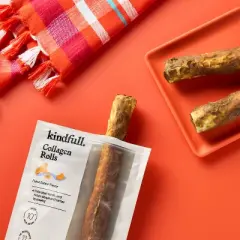 Rawhide Alternative Collagen Roll Peanut Butter Flavor Dog Treat - Kindfull&trade; - 10.6oz/3ct