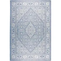 Dahlia 5'2" x 7'2" Outdoor Patio Country Rug Blue/Gray - Nicole Miller