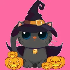 Women's Design By Humans Black Cat With Jack O Lantern Halloween Shirt By thebeardstudio Racerback Tank Top