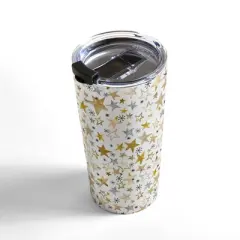 Ninola Design Winter stars holiday gold Travel Mug&nbsp;20 oz Stainless Steel Travel Mug - Deny Designs