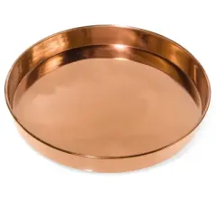 Gardener's Supply Company Medium Round Copper Plant Tray | 12 Inch Decorative Succulent Plant Display