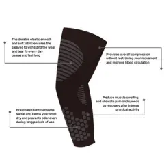 Copper Zone Pain Relief Elbow Brace Compression Support Sleeve For Tendonitis, Tennis Golf Elbow - 3 Pair Pack