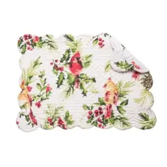C&F Home Ruby Cardinal Placemats Set of 6, 13" x 19"