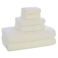 PiccoCasa Super Soft and Absorbent Luxury 100% Cotton Bath Towel Set 6 Pcs