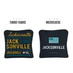 Gameday Jacksonville Football Synergy Pro Black Cornhole Bags (Set of 4)