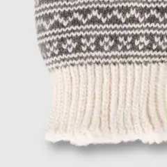 Isotoner Adult Fair Isle Mittens - Black