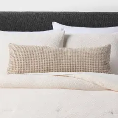 Woven Oblong Decorative Throw Pillow Khaki - Threshold&trade;