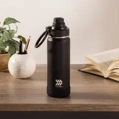 24oz Vacuum Insulated Stainless Steel Water Bottle Black - All In Motion&trade;: Portable Drinkware