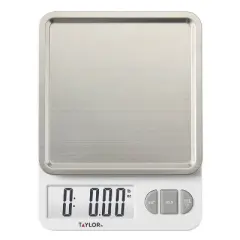 Taylor Digital Kitchen 11lb Food Scale with Removable Tray Stainless Steel Platform