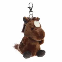 Aurora Mini Truffle Brown Horse Palm Pals Adorable Clip-On Brown 4"