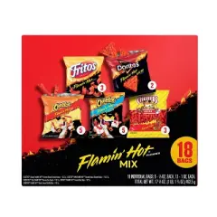 Frito-Lay Chips and Snacks Flamin' Hot Mix Variety Pack - 18ct