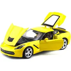 2014 Chevrolet Corvette C7 Stingray Yellow 1/18 Diecast Model Car by Maisto