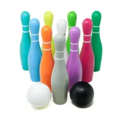 AreYouGame.com Lawn Bowling and Ring Toss Outdoor Board Game: Includes Carrying Case & 30 Pieces, 1-8 Players