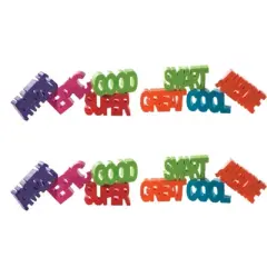 Motivate & Erase with Fun! Positive Attitude Erasers (8 Pack)