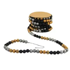 Primitives By Kathy 0.25 In Black Silver Orange Garland Halloween Garland , Halloween Decor Shiny Dull Tree Decoration (1PC)