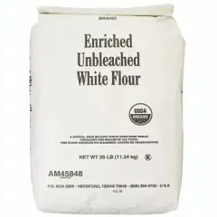 Arrowhead Mills Organic Enriched Unbleached White Flour - 25 lb
