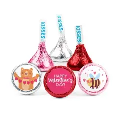 85 pcs Valentine's Day Candy Hershey's Kisses Chocolate with Stickers - By Just Candy