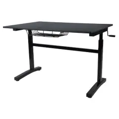 Sit and Stand Adjustable Height Desk with Casters - Atlantic