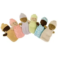 Creative Minds Basket of Soft Babies with Removable Sack Dresses - Set of 6