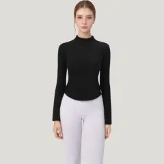 Anna-Kaci Active Women's Long Sleeve Active Top with Half Zip Front and Slim Fit Design