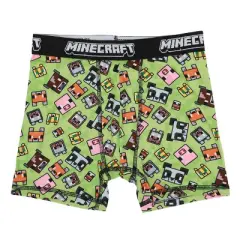 Youth Boys Minecraft Boxer Brief Underwear 5-Pack - Pixelated Comfort for Gamers