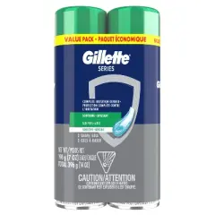Gillette Series Sensitive Soothing with Aloe Vera Men's Shave Gel - 7oz/2pk
