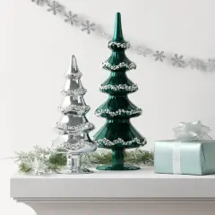 14.75" Christmas Glass Tree Green - Wondershop&trade;