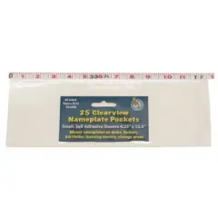 Ashley Productions Clear View Self-Adhesive Name Plate Pockets
