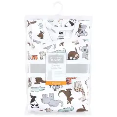 Hudson Baby Convertible Swaddle Sleep Sack, Zoo Animals