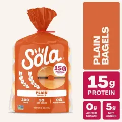 Sola Original Plain Bagel - 12oz