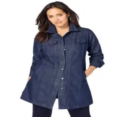Jessica London Women&rsquo;s Plus Size Long Denim Jacket