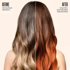 Overtone Ginger Glow Hair Mask- Semi-Permanent Hair Dye & Color Conditioner- Vegan, Ammonia-Free, Copper for Brown & Blonde Hair