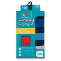 Fruit Of The Loom&reg; Boys' 5pk Breathable Cotton-Mesh Boxer Briefs - Colors May Vary