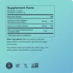 Biosil Healthy Aging - Beauty, Vitality & Thyroid Support - with Patented ch-OSA & Selenium