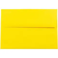 JAM PAPER #10 Business Colored Envelopes - 4 1/8 x 9 1/2 - Yellow Recycled - 100/Pack