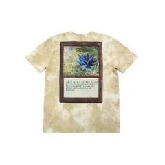 Magic The Gathering Black Lotus Card Adult Yellow Tie-Dye Crew Neck Short Sleeve T-shirt