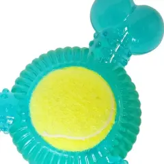American Pet Supplies 3-Bone Tennis Ball Dog Chew Toy &ndash; TPR, Squeak, Oral Health Support, Removable Balls & Interactive Play