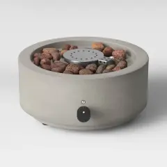 10" Round Pipestone Patio Tabletop Fireplace - Gray - Project 62&trade;