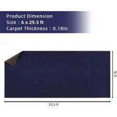 Boat Marine Carpet with Blue Marine Carpet, Indoor/Outdoor Rug, TPR Non-Slip, Waterproof, for Patio Deck, Outdoor Use, Camping