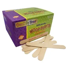 Creativity Street&reg; Jumbo Craft Sticks, Natural, 6" x 0.75", 500 Pieces Per Pack, 2 Packs