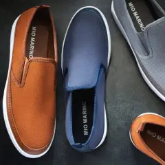 Mio Marino - Men's Suede Slip-On Fashion Sneaker
