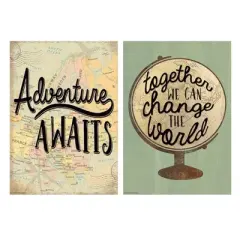 Teacher Created Resources&reg; Travel the Map Posters, 13-3/8" x 19", Set of 4