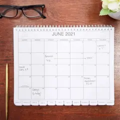 Stockroom Plus Large 5 Year Monthly Desk Calendar 2021- 2025 for Appointments, Spiral Bound Flip Organizer with Tabs, 9 x 11 In