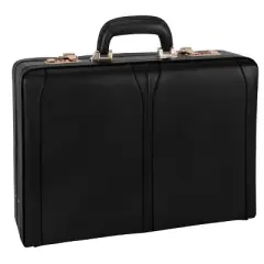 McKlein Turner Leather 4.  Expandable Attache Briefcase - Black